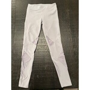 Fabletics Womens Activewear Leggings Gray Mesh Accents Athletic Workout Pants